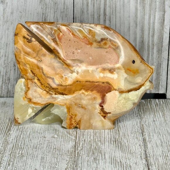 Vintage Carved Onyx Fish Figurine Paperweight - Picture 2 of 5